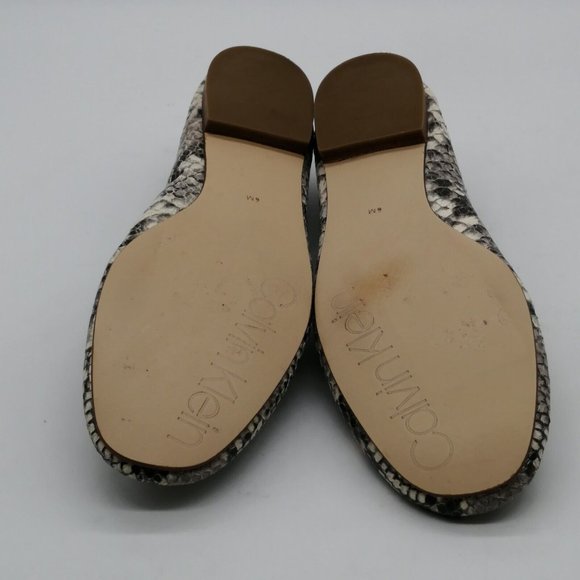 Calvin Klein Womens Flats Multicolor‎ Snakeskin Slip On Ballet Round Toe 6 - Picture 7 of 9